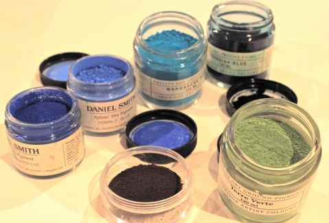 blue paint pigments, debiriley.com