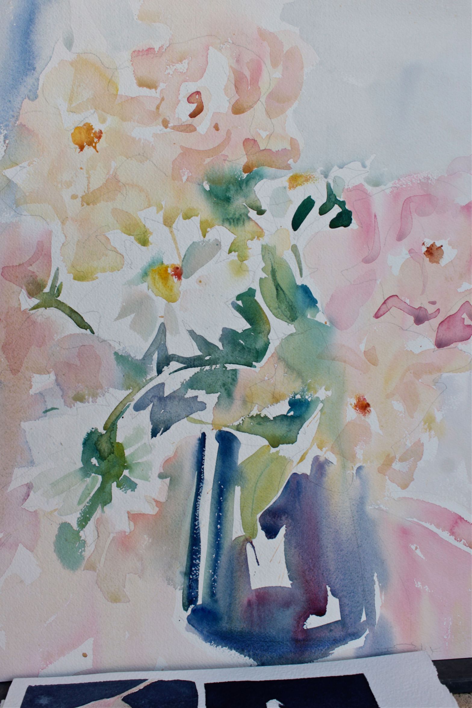 Mother's day bouquet in watercolour debiriley.com