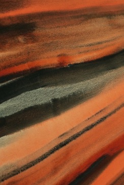 Watercolours: sienna, earth colours, mixing 