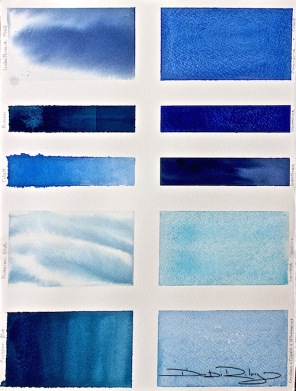 Blue Paints chart, debiriley.com 