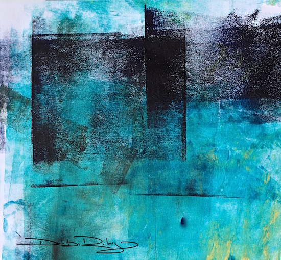 cobalt teal blue pg50 acrylic abstract, debiriley.com