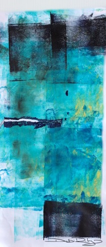 cobalt teal blue pg50 and indigo abstract acrylic painting 