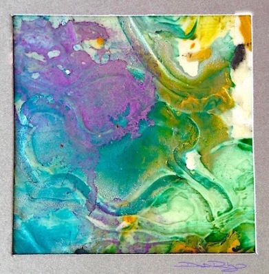 cool purple watercolor textures, viridian green, teal, debiriley.com