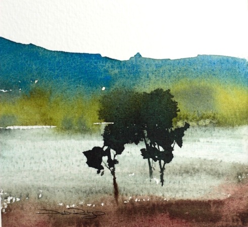 painting watercolor trees, beginners techniques, debiriley.com 