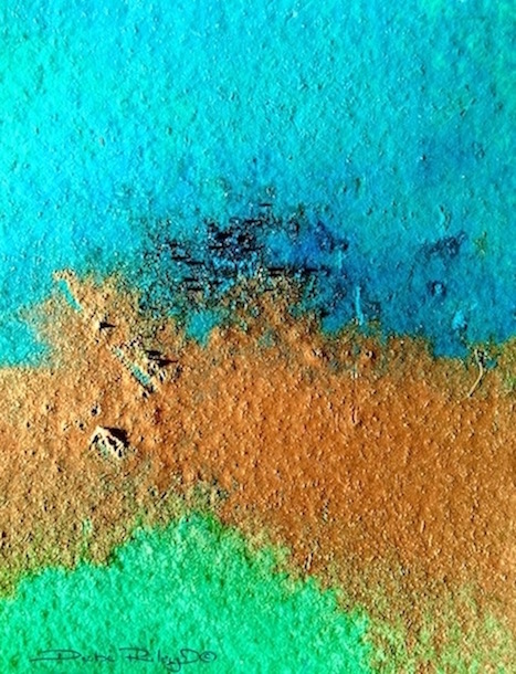 abstract tropical waters, debi riley, cobalt teal blue, emerald green, contemporary watercolor painting, debiriley.com
