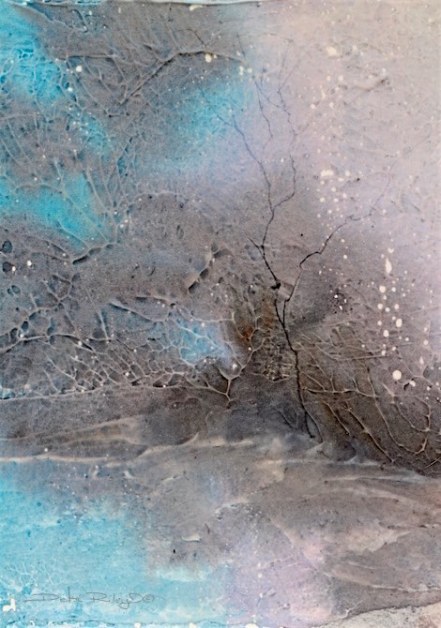 magical mists, watercolor painting, cobalt teal, debiriley.com