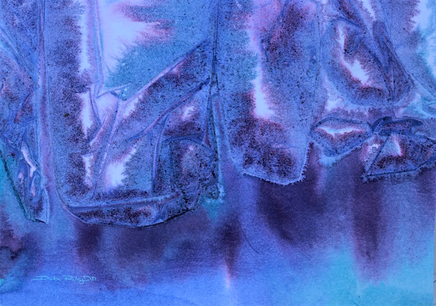 vibrant violet watercolor, painting, debiriley.com 