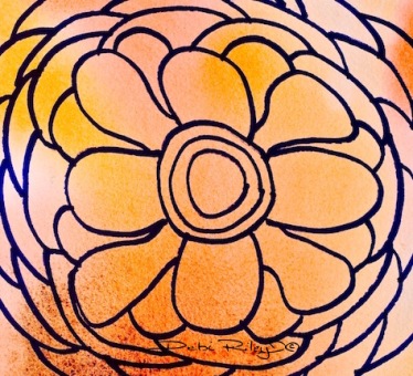 simplifying flowers, flower abstract drawings. debiriley.com 