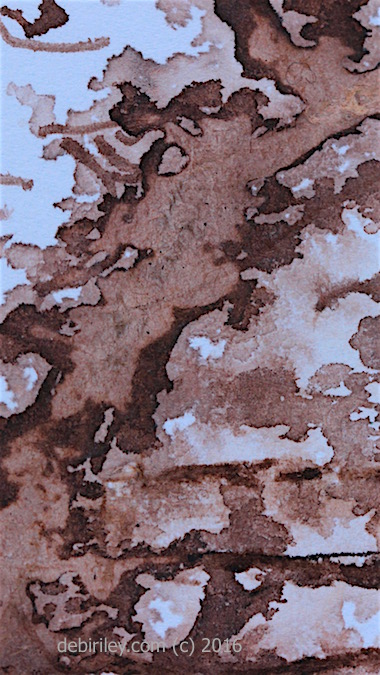 ink splashes in brown, abstract ink blots, debiriley.com 