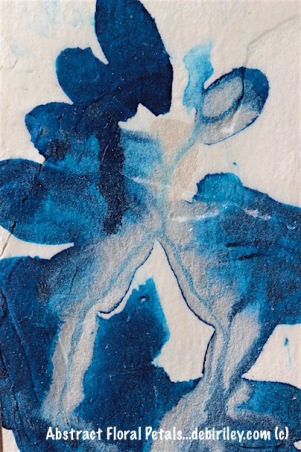 abstract petals in blue watercolors, debiriley.com