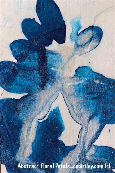 abstract petals in blue watercolors, debiriley.com 