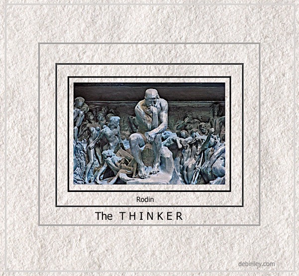 The Thinker, Rodin, the fine art of thinking! art and censorship, debiriley.com 