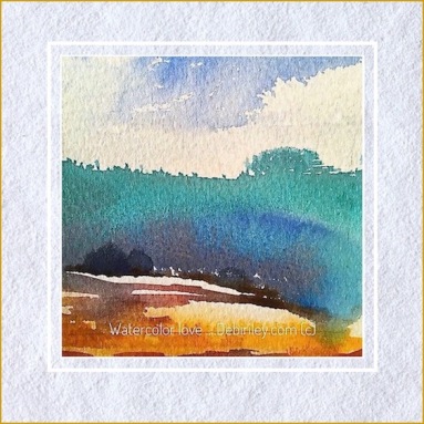 bright colorful impressionist landscapes, color as a lure, watercolor clouds, painting what you love, debiriley.com