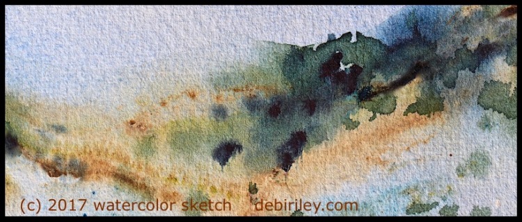 impressionist waqtercolor landscape sketches, watercolor outdoors, debiriley.com 