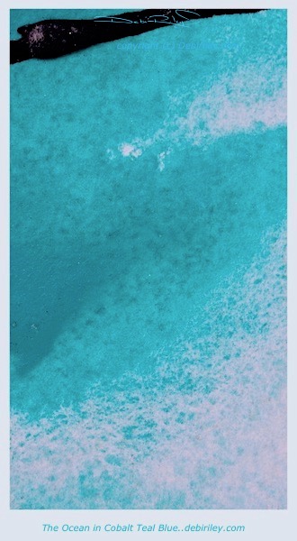 abstract ocean waters, cobalt teal blue pg50, painting peacefulness, debiriley.com