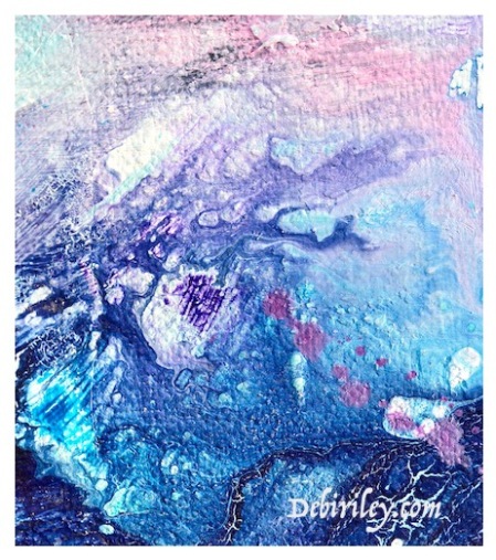 abstract oil painting, blue and lavender palette, swirling colors, debiriley.com 